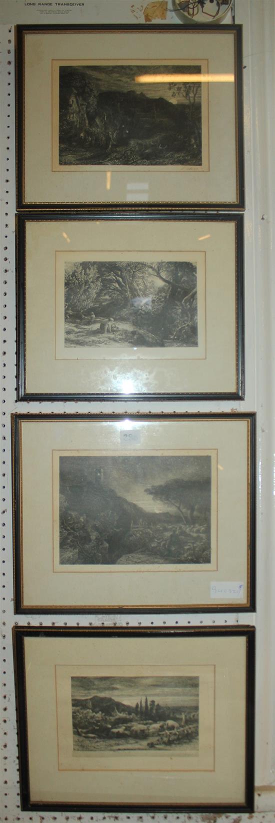 3 Samuel Palmer pen & inks & another